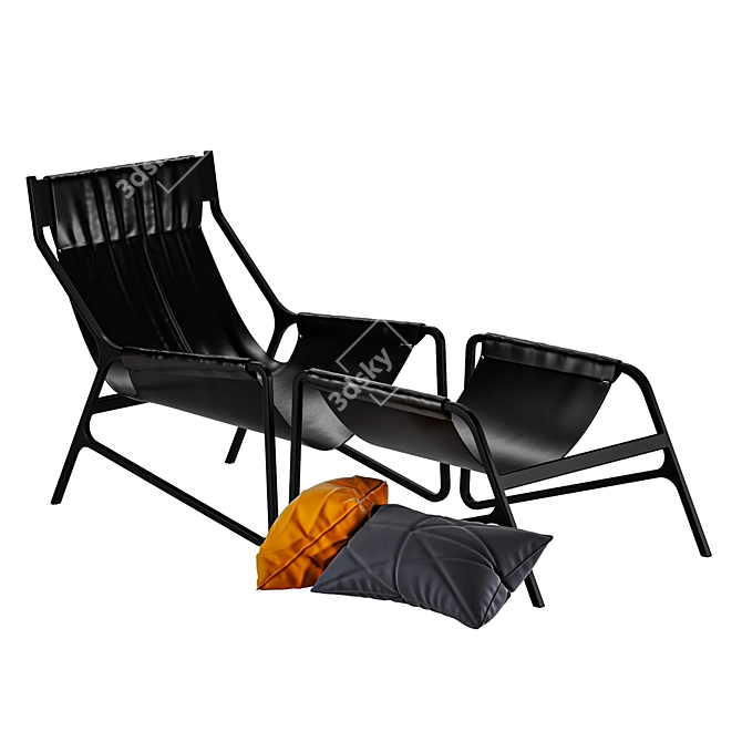 Stylish Comfort: Blu Dot Toro Lounge Chair 3D model image 1