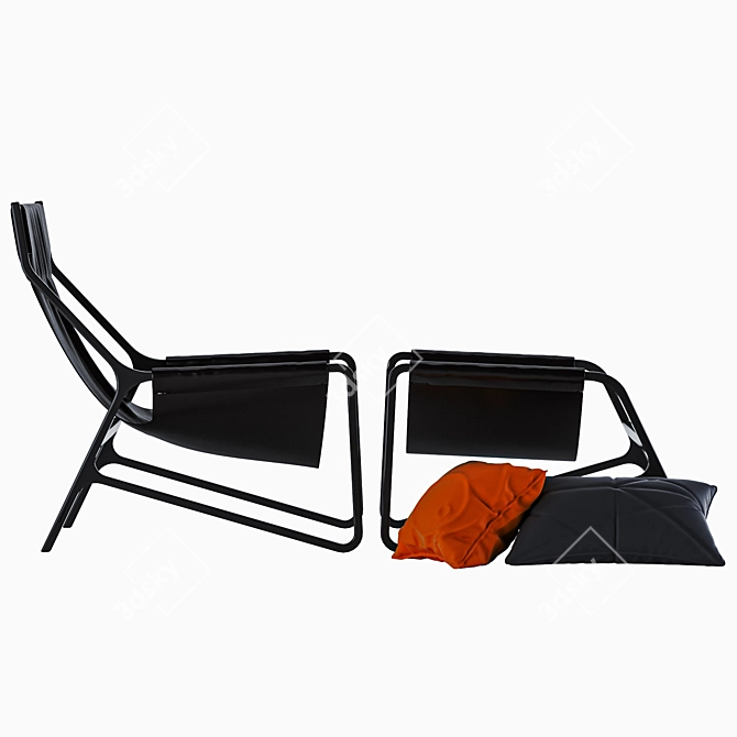 Stylish Comfort: Blu Dot Toro Lounge Chair 3D model image 2