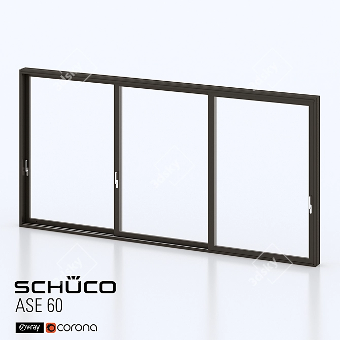 Schuco ASE 60: Versatile Sliding System 3D model image 1