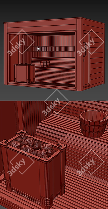 Luxury Sauna House - Relax and Rejuvenate 3D model image 3