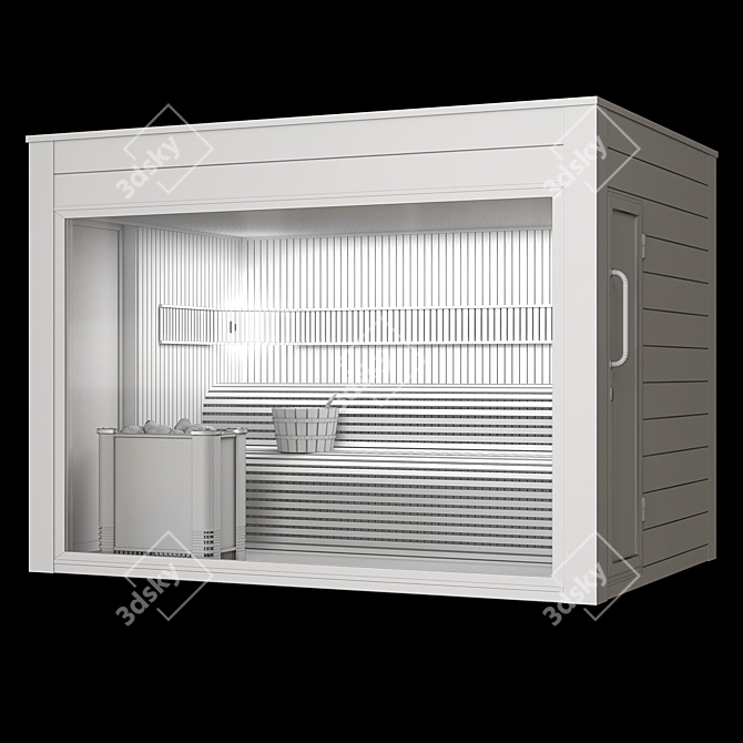 Luxury Sauna House - Relax and Rejuvenate 3D model image 4