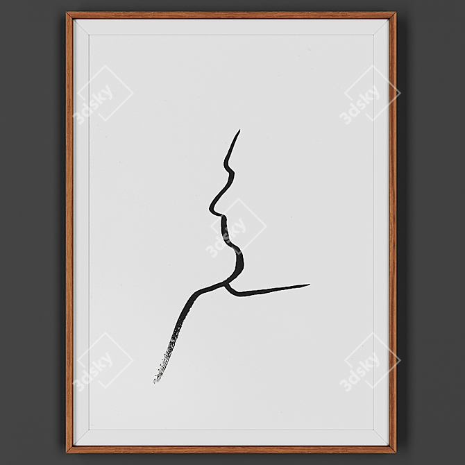 Wooden Framed Picture 3D model image 1