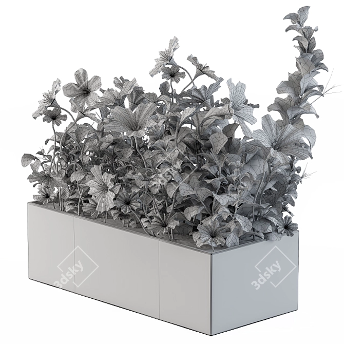 Elegant White Flower Bouquet 3D model image 4