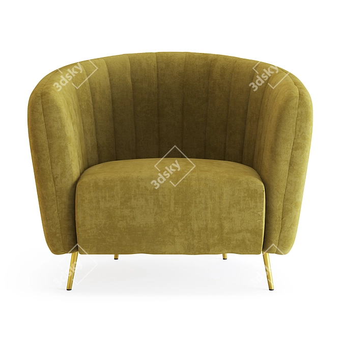 Modern Trevion Tub Chair 3D model image 2