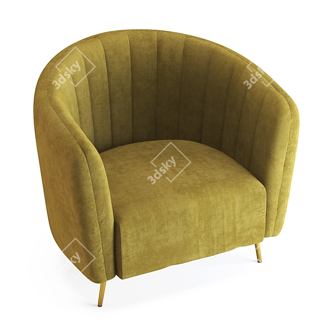 Modern Trevion Tub Chair 3D model image 3