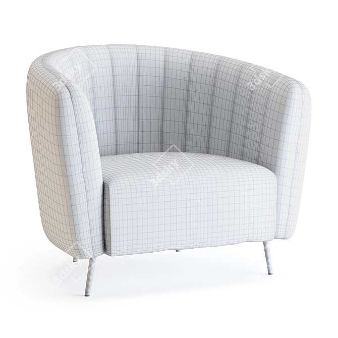 Modern Trevion Tub Chair 3D model image 4