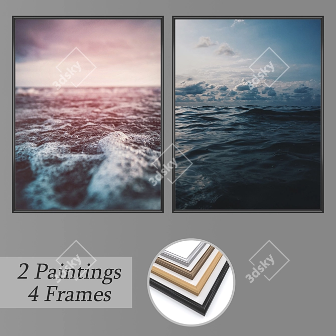 Versatile Set of Wall Paintings 3D model image 1