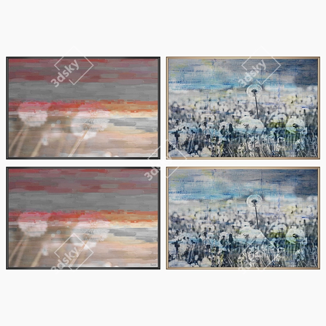 Versatile Set of Wall Paintings 3D model image 2