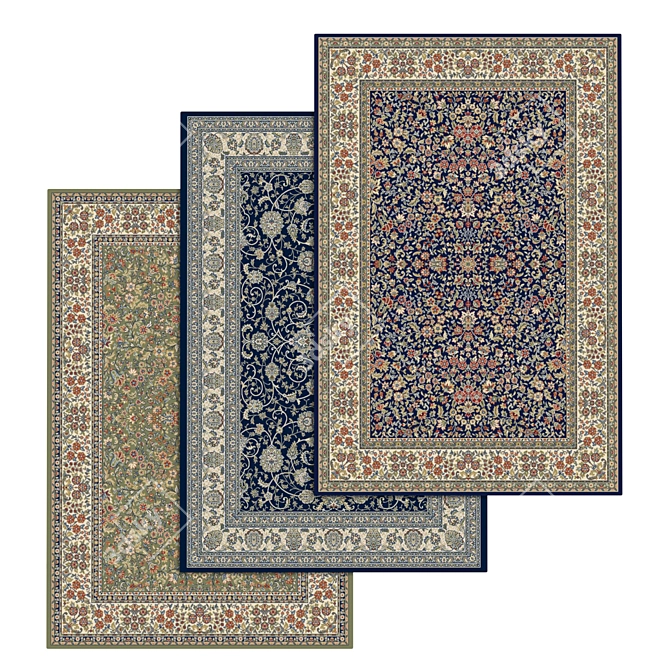 High-Quality Carpet Set 3D model image 1