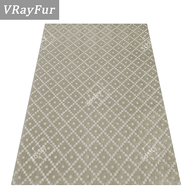 Luxury Rug Set: Versatile Textures 3D model image 2