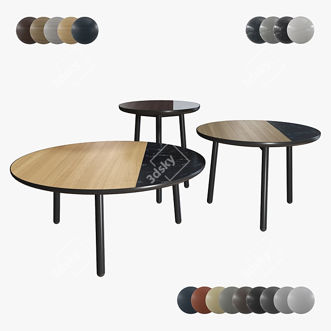 Versatile Memo Tables Set 3D model image 1