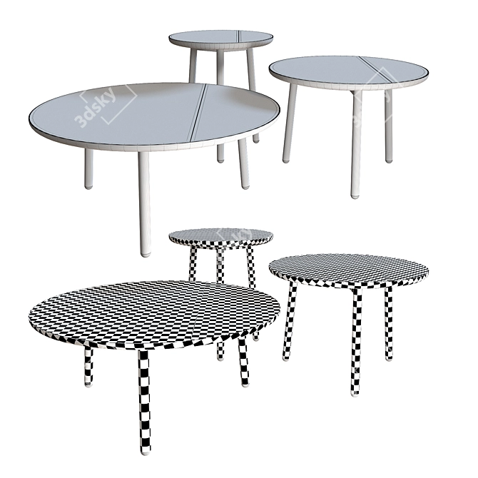 Versatile Memo Tables Set 3D model image 2