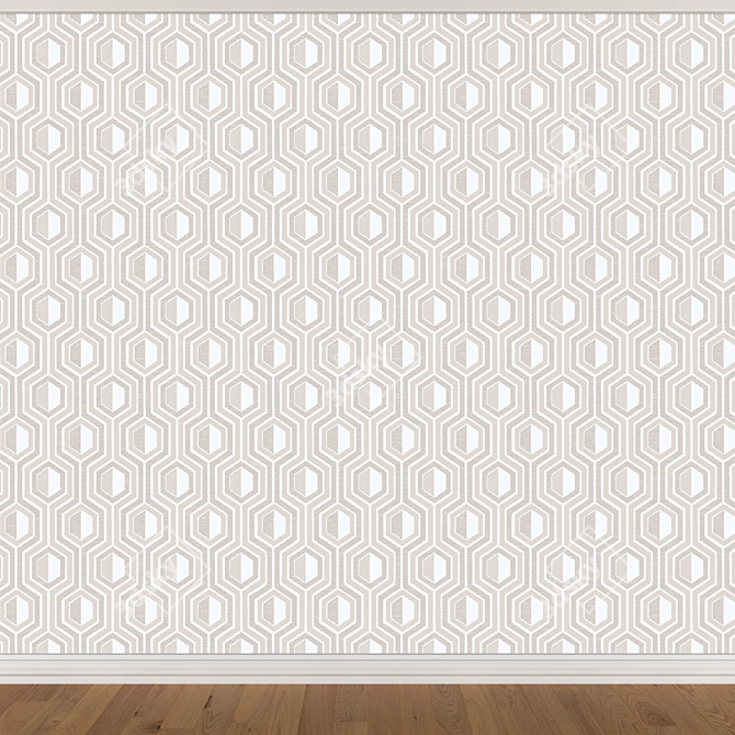 Seamless Wallpaper Set: 821 - 3 Color Options 3D model image 2