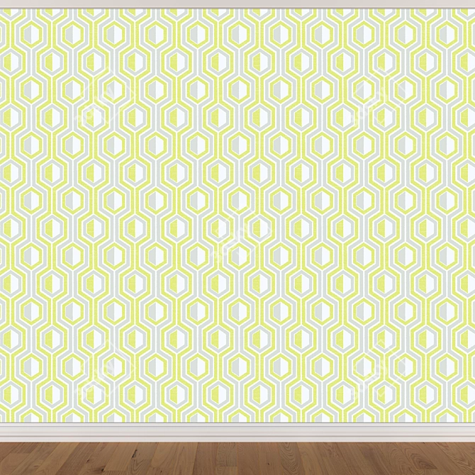 Seamless Wallpaper Set: 821 - 3 Color Options 3D model image 4