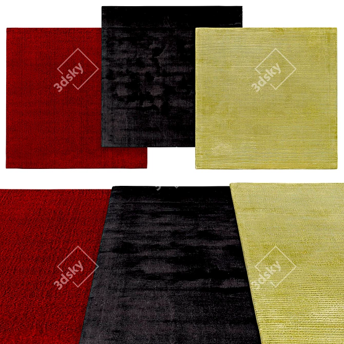 Modern Square Carpets | Various Sizes 3D model image 1