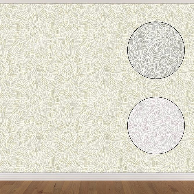 Seamless Wallpaper Set (3 Colors) 3D model image 1