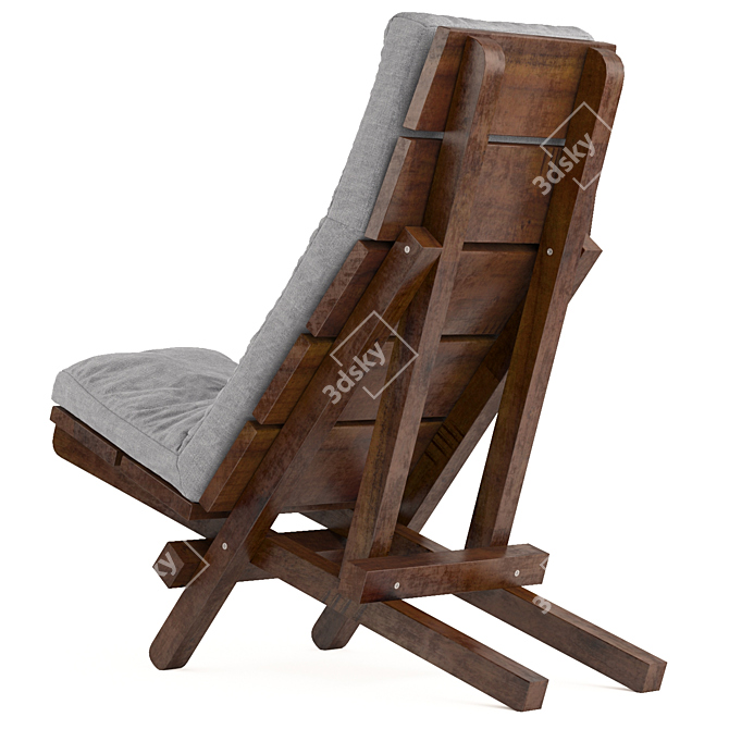 Stylish Outdoor Lounger 3D model image 2