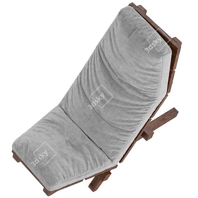 Stylish Outdoor Lounger 3D model image 4