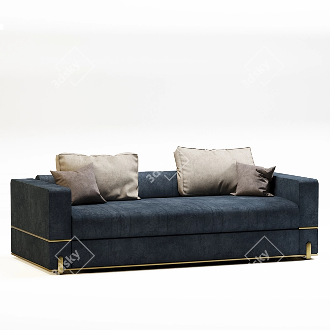 Italian Luxury Sofa: Juliette's Elegance 3D model image 2