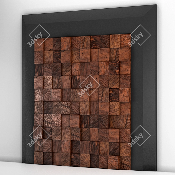 Wood Wall Decor Panel 3D model image 5