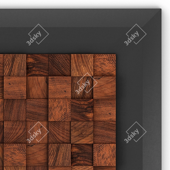 Wood Wall Decor Panel 3D model image 7