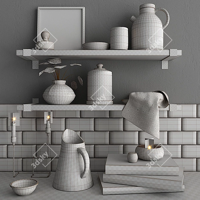 Versatile Kitchen Essentials: Easy-to-Edit, High Detail, Multiple File Formats 3D model image 4