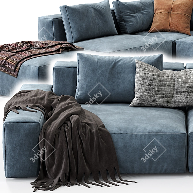 Jesse Daniel Sofa: Modern Elegance, Composition 8 3D model image 2