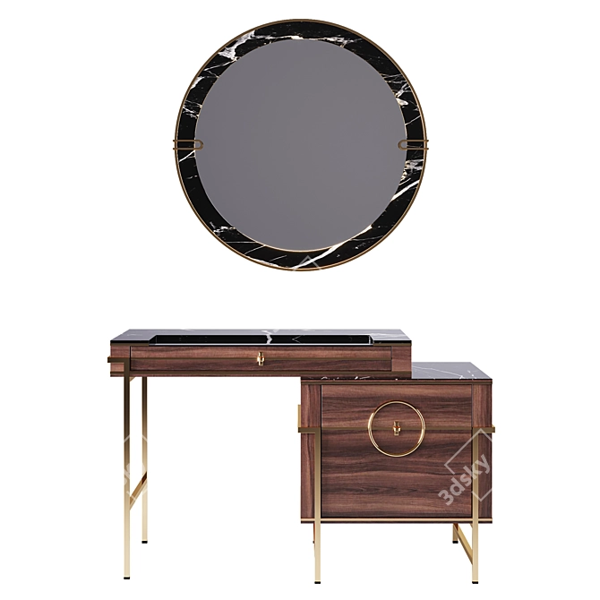 Turkish Luxury Vanity Set 3D model image 1