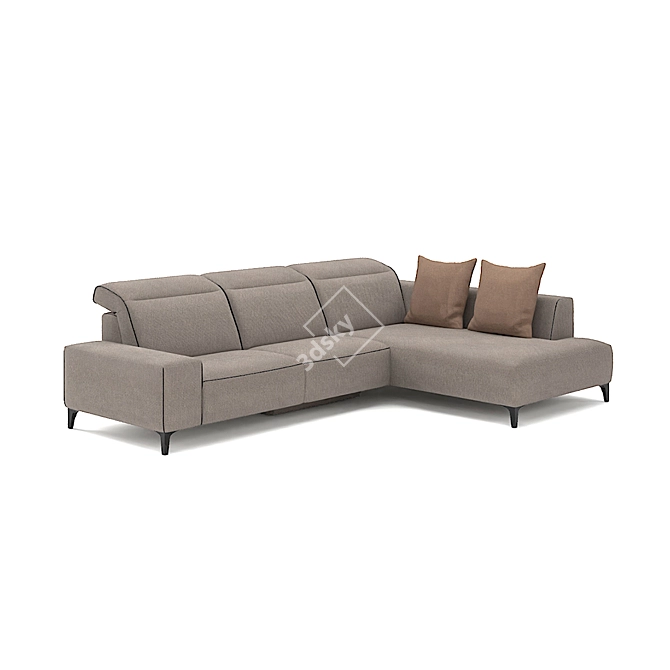 Title: Romano Belgian Corner Sofa 3D model image 2