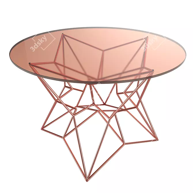 Modern Round Coffee Table 3D model image 4