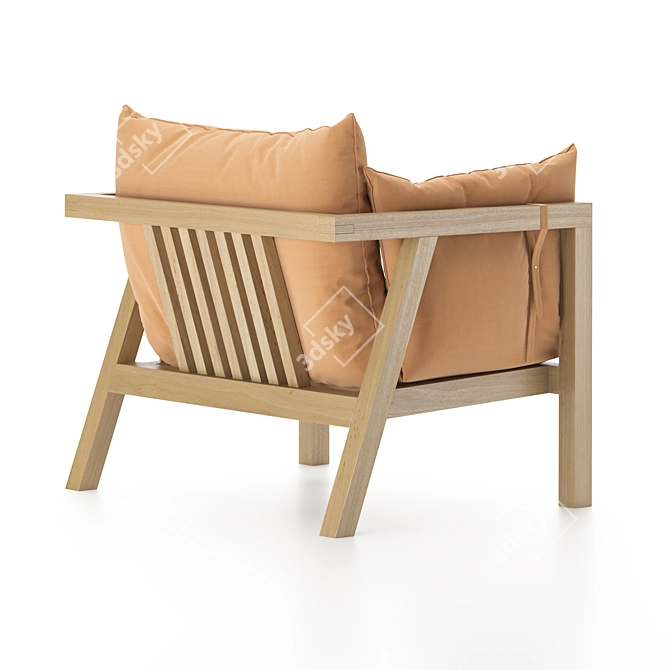 Umomoku Garden Armchair: Stylish and Versatile Outdoor Seating 3D model image 2