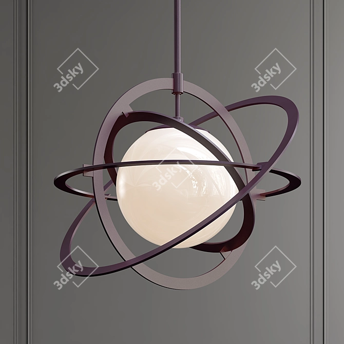 Modern Sputnik Chandelier - Elegant Lighting Fixture 3D model image 1