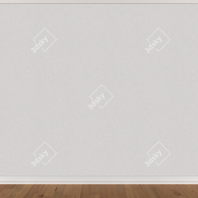 Seamless Wallpaper Set - 3 Color Options 3D model image 3