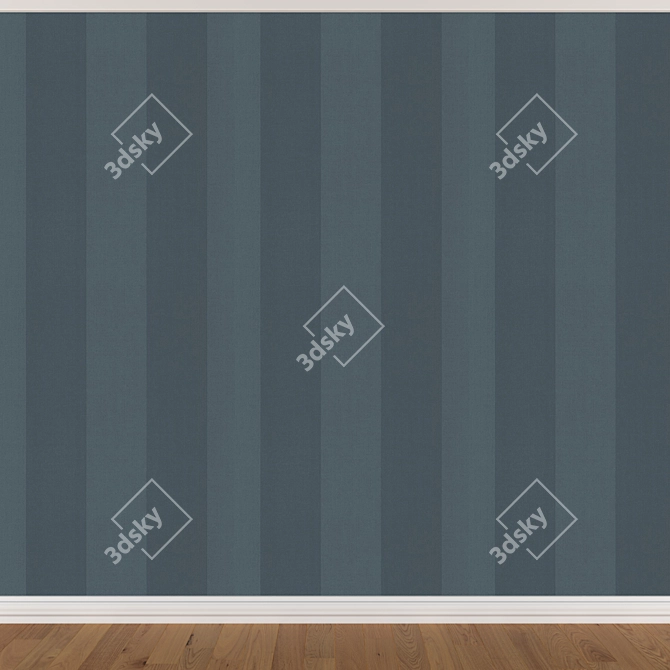 Seamless Wallpaper Set 833: 3 Color Options 3D model image 3