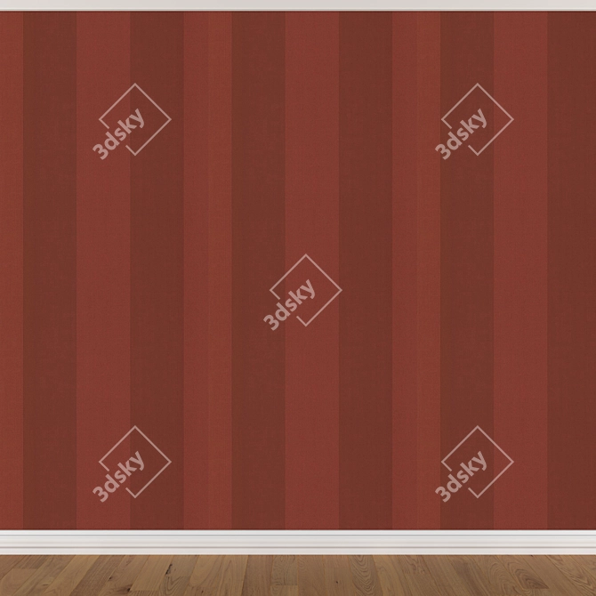 Seamless Wallpaper Set 833: 3 Color Options 3D model image 4