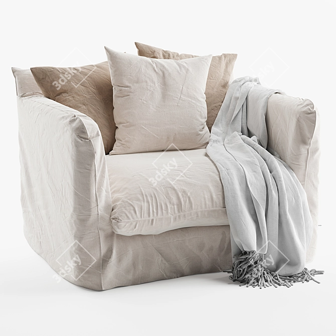 Uniqwa Singita One Seater: Sleek and Comfortable 3D model image 1