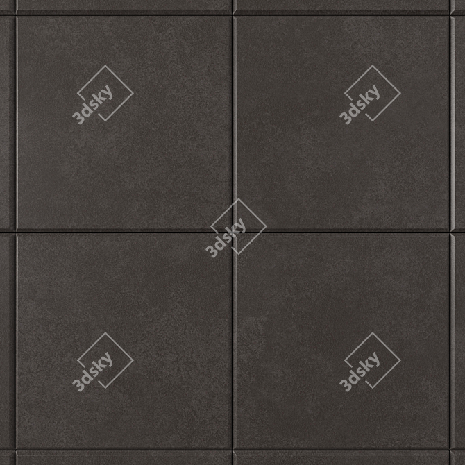 Nord Brown Concrete Wall Tiles 3D model image 1