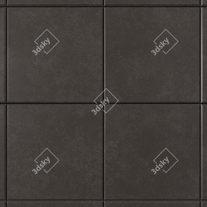 Nord Brown Concrete Wall Tiles 3D model image 2