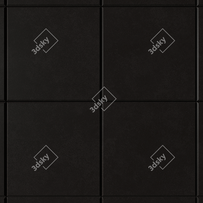 Nord Brown Concrete Wall Tiles 3D model image 3