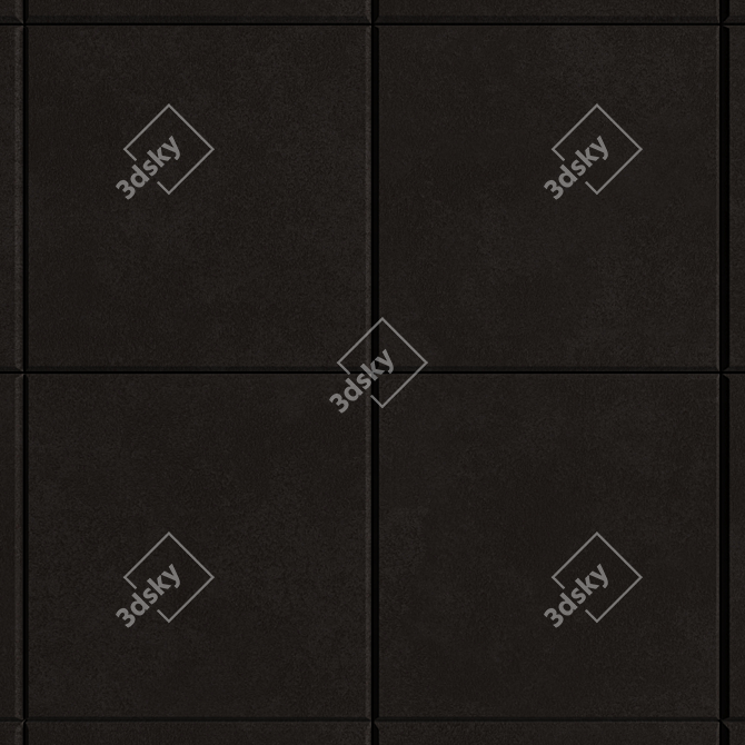 Nord Brown Concrete Wall Tiles 3D model image 4