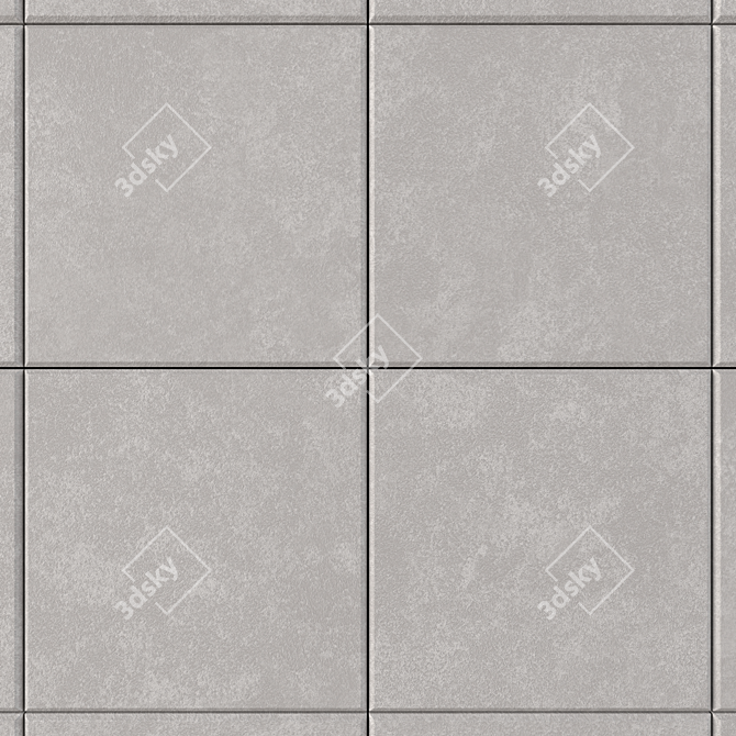 Nord Grey Concrete Wall Tiles 3D model image 2