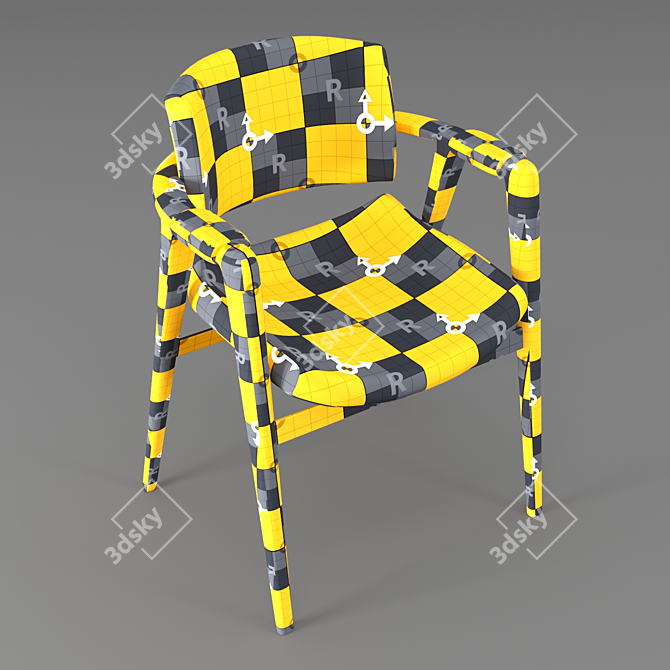 Elegant Seotox Leather Chair 3D model image 3