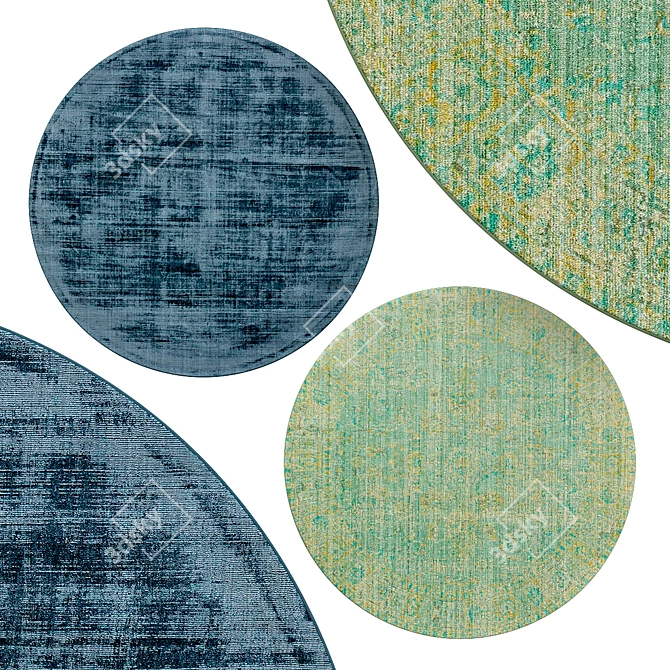 Stylish Circle Rugs | No. 022 3D model image 1