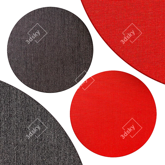 Round Rugs | Minimalist Design 3D model image 1