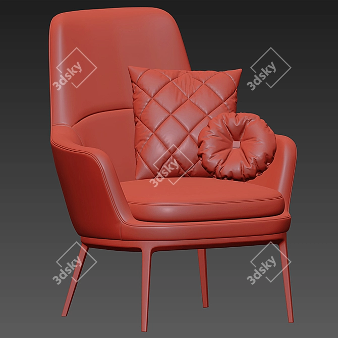 Elevate Your Comfort: Caratos Armchair 3D model image 4