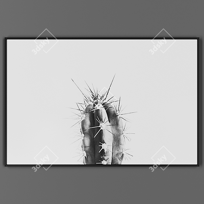 Black Framed Picture: Elegant Décor 3D model image 1