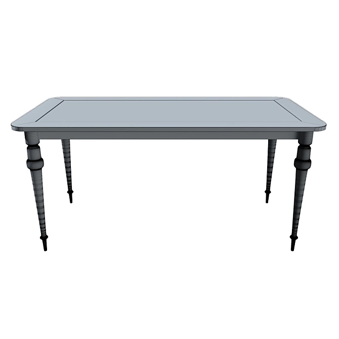 ChicDandy Rectangular Dining Table 3D model image 5