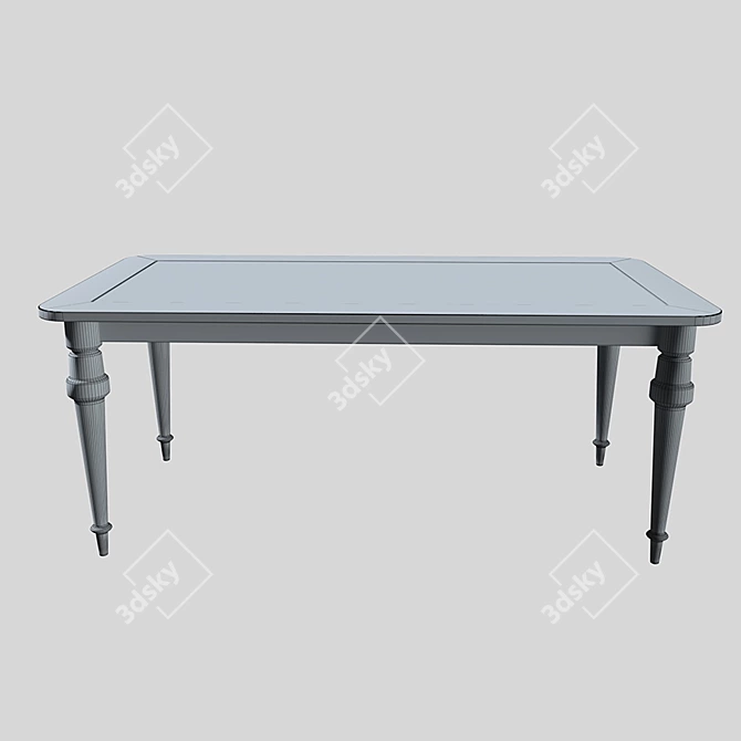 ChicDandy Rectangular Dining Table 3D model image 8