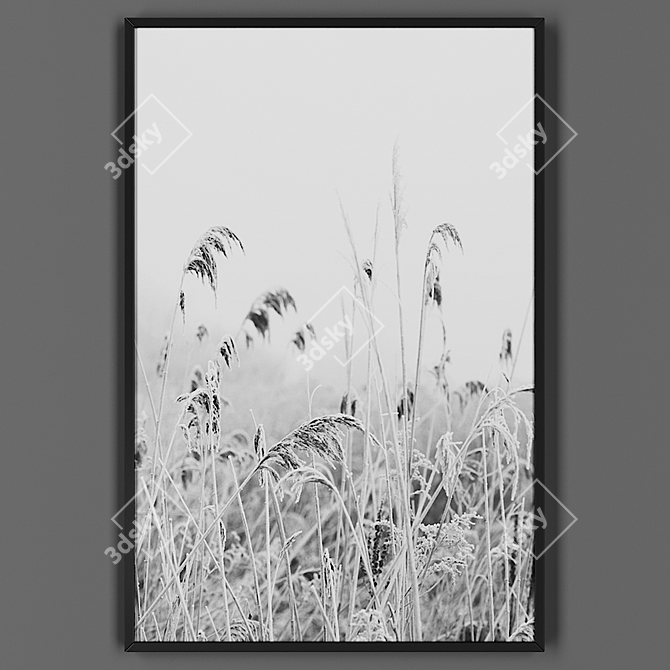 Elegant Black Frame Picture 3D model image 1