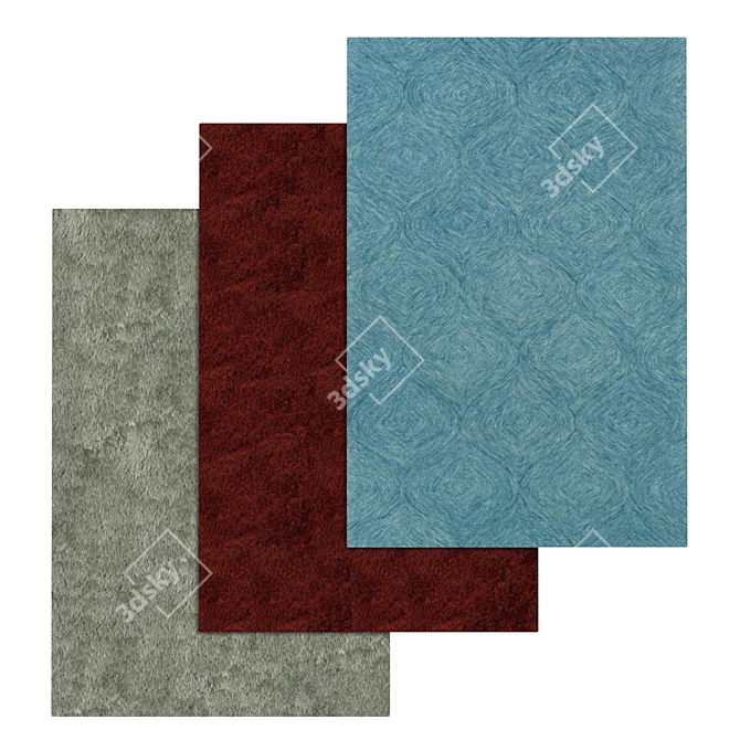 Luxury Carpets Set | High-Quality Textures 3D model image 1